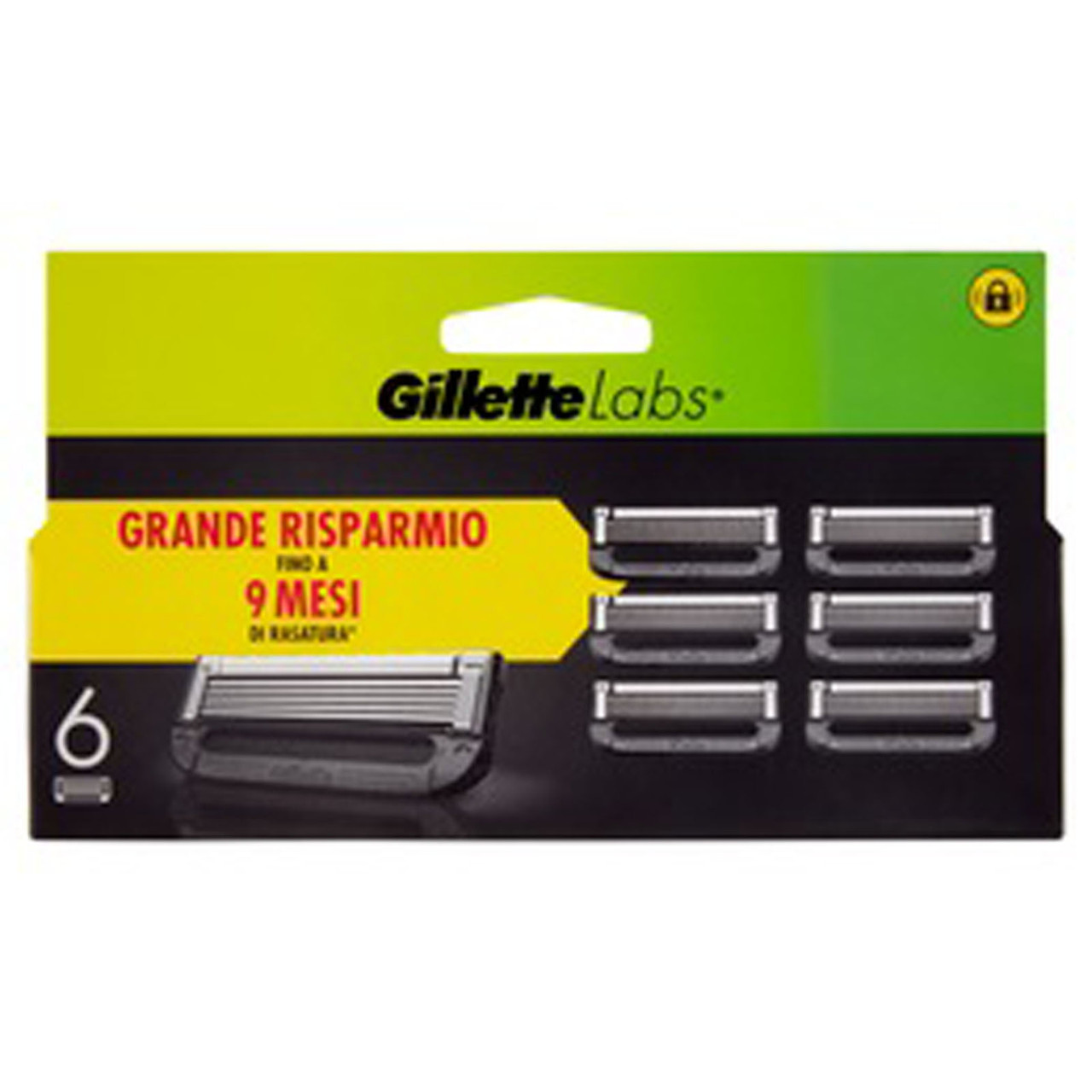 Lamette di Ricambio Cabrio Gillette Labs 6 Pezzi