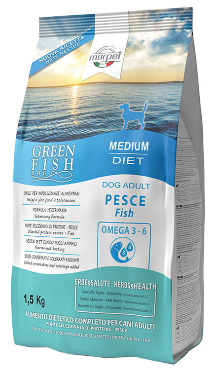 GREENFISH DOG M PESCE 1,5KG