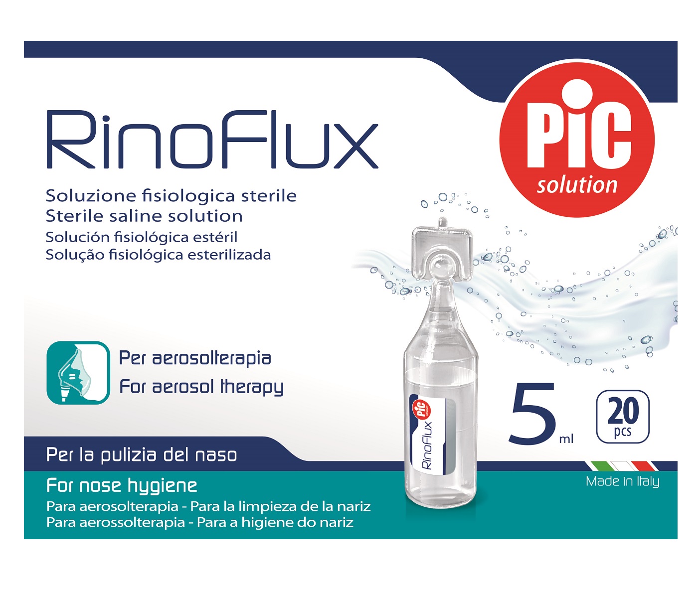 Rino Flux Soluzione Fisiologica PIC 20 Fiale