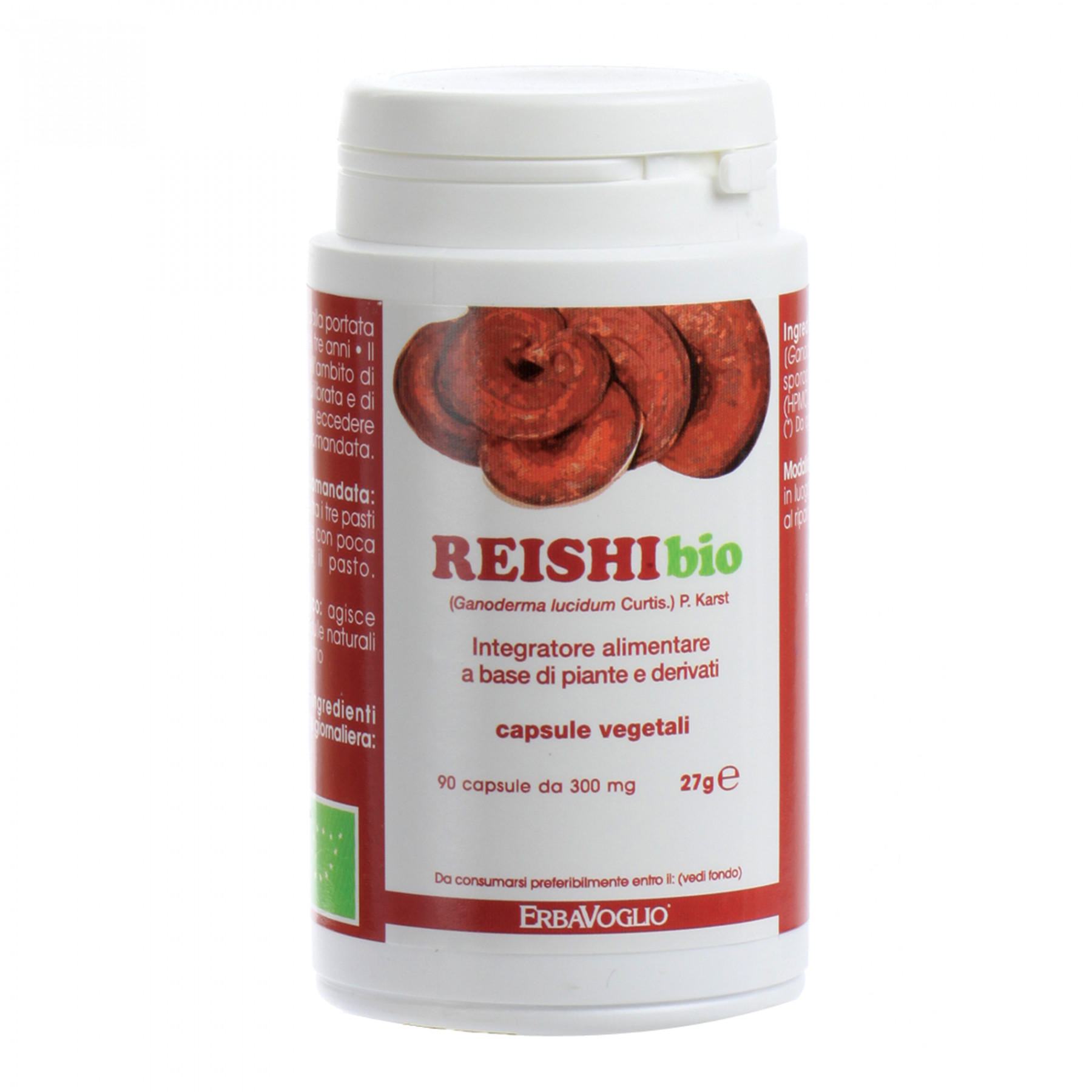 Erbavoglio ReishiBio Integratore Alimentare 90 Capsule Da 300mg x 27g