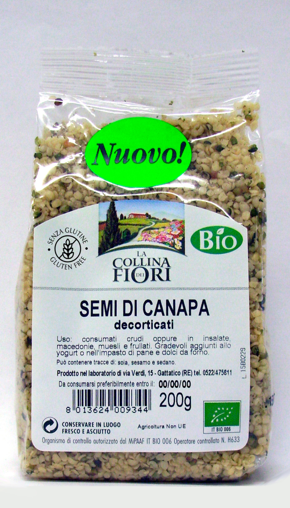 La Collina Di Canapa Semi Di Canapa Decorticata Biologica Senza Glutine 200g