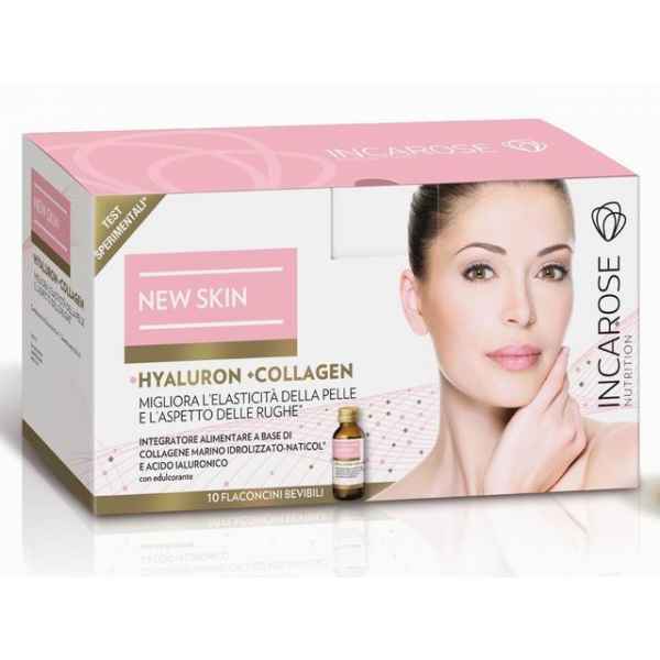 IncaRose New Skin Hyaluron Collagen Integratore Alimentare 10 Flaconcini 50ml