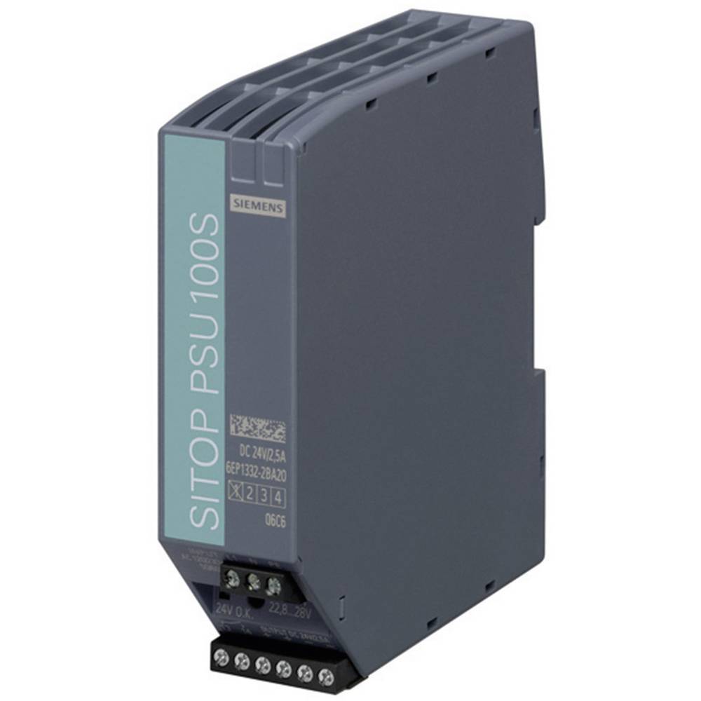 Alimentatore per guida DIN Siemens SITOP PSU100S 24 V/2,5 A 24 V/DC 2.5 A 60 W 1 x