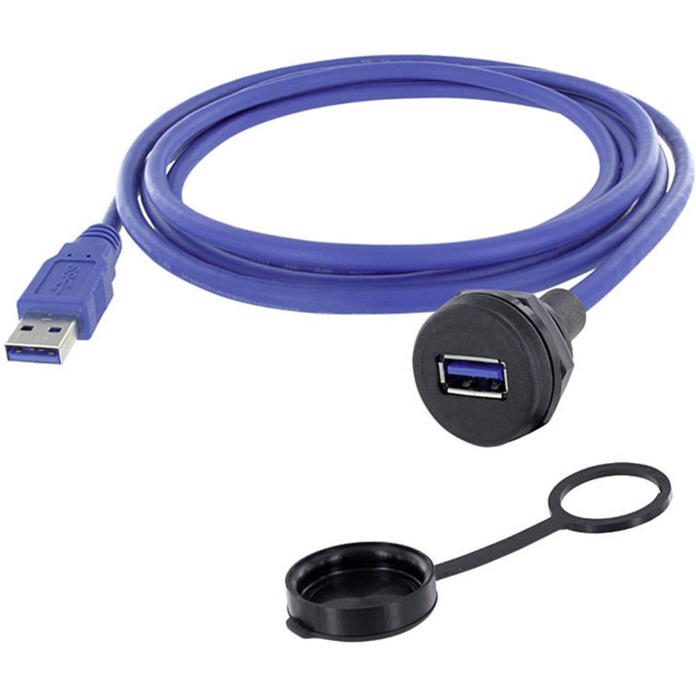 USB 3.0 tipo A Presa con telaio di montaggio 1310-1019-05 M22 1310-1019-05 encitech Contenuto: 1 pz.