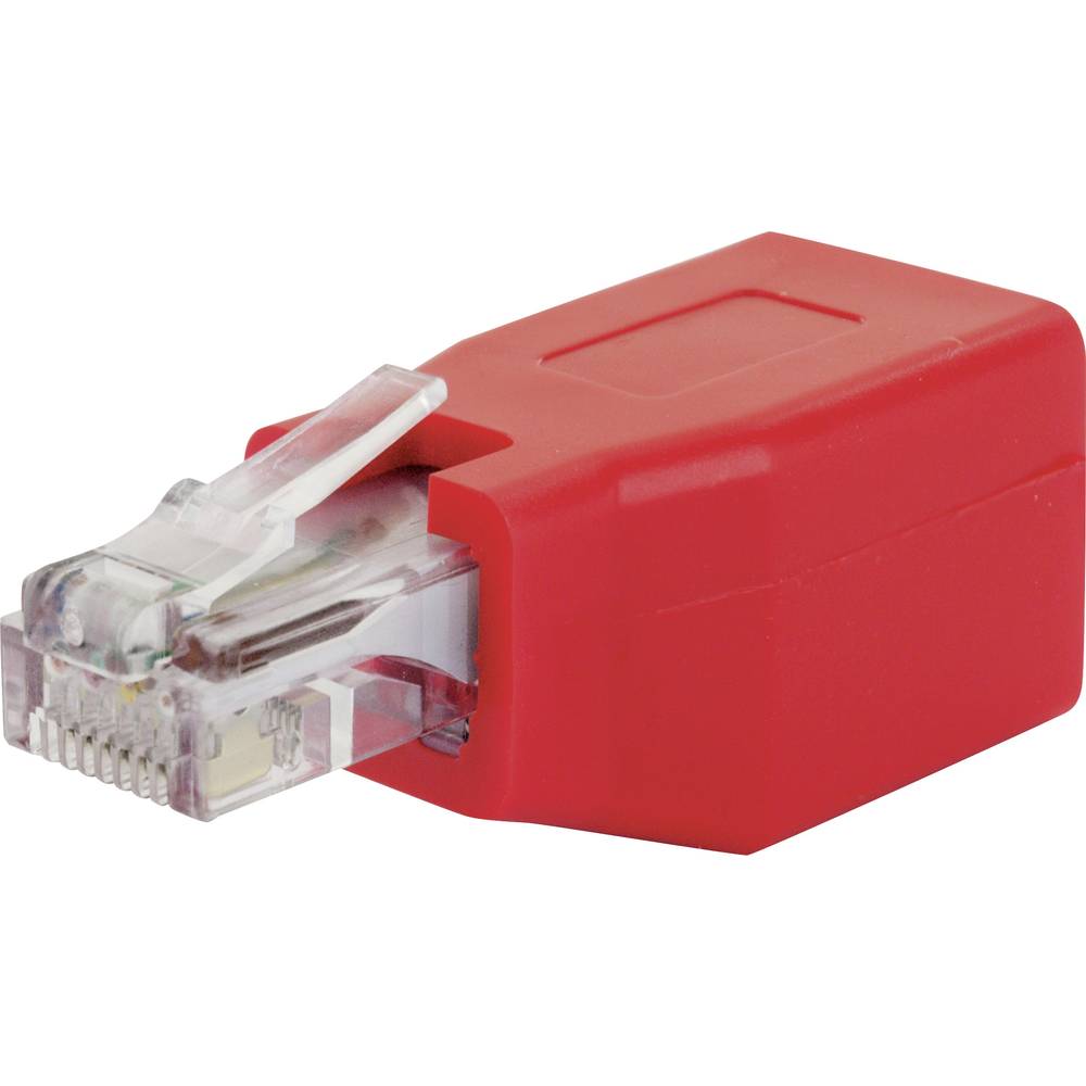 Schwaiger RJ45 Rete Adattatore CAT 6 [1x Presa RJ45 - 1x Spina RJ45] Rosso
