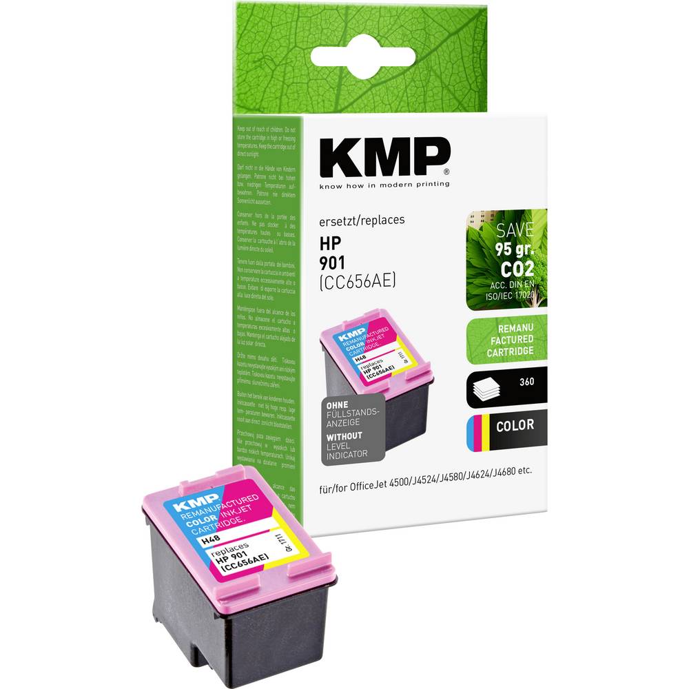 Cartuccia KMP Compatibile sostituisce HP 901, CC656AE Ciano, Magenta, Giallo H48 1711,4560