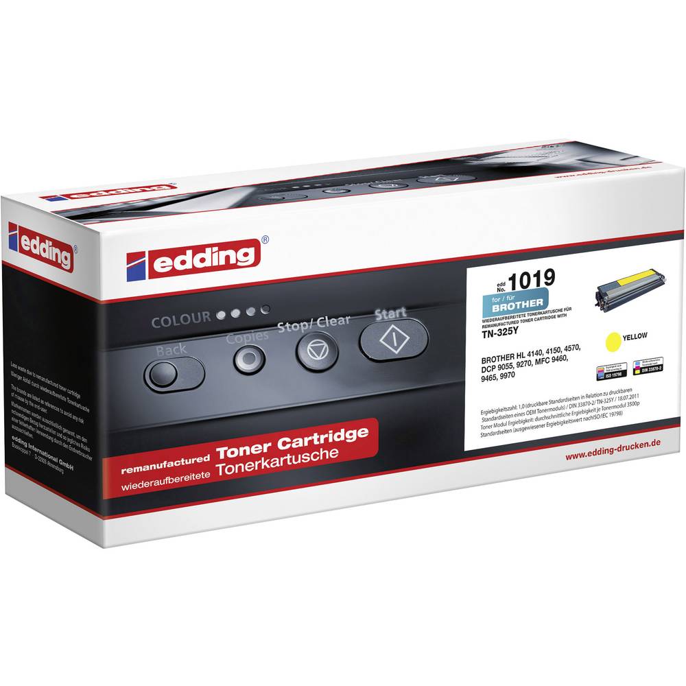 Edding Toner sostituisce Brother TN-325Y, TN325Y Compatibile Giallo 3500 pagine edding 1019 18-1019