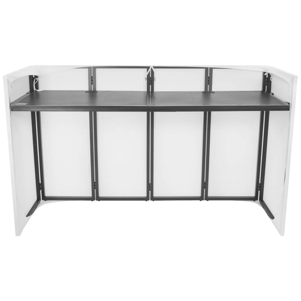 Omnitronic Large Mobile DJ Stand Tavolo DJ mobile Alluminio, Tessuto