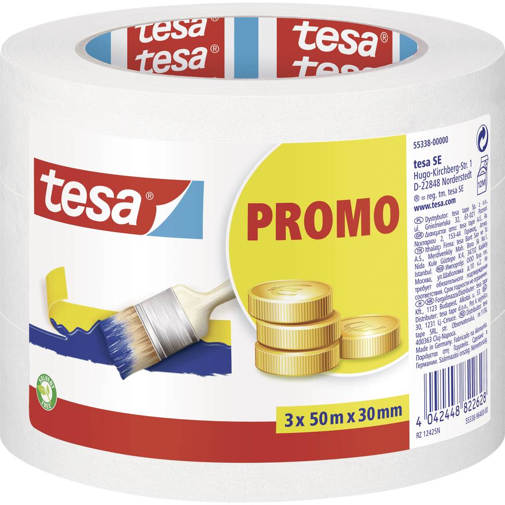 tesa UNIVERSAL 55338-00000-15 Nastro crespato Beige (L x L) 50 m x 30 mm 3 pz.