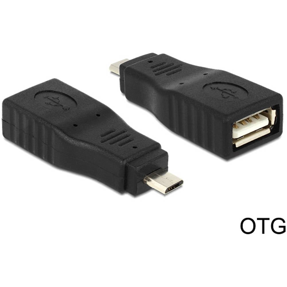 Delock USB 2.0 Adattatore [1x Spina Micro B USB 2.0 - 1x Presa A USB 2.0] 65549
