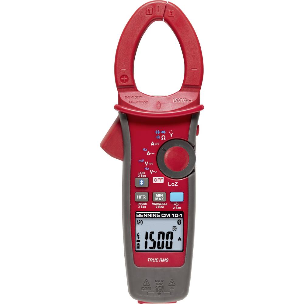 Benning CM 10-1 Pinza amperometrica digitale Data logger CAT IV 600 V Display (Counts): 6000