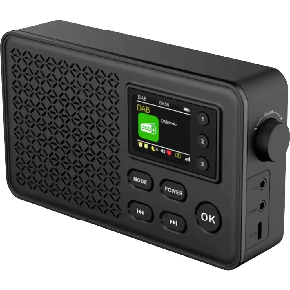 Denver DAB-57 Radio da tavolo DAB+, DAB, FM USB, AUX Funzione allarme Nero