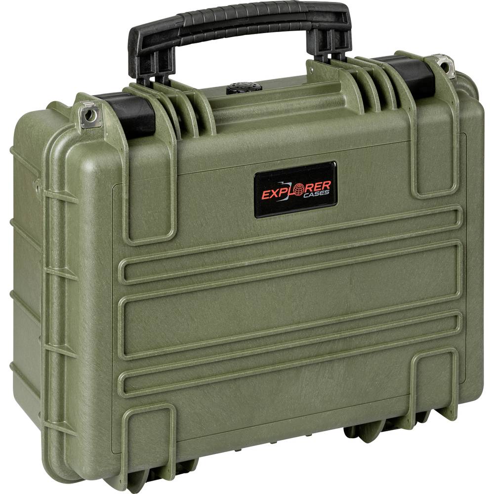 Explorer Cases Valigetta portaoggetti outdoor 3818HL.G green with pick & pluck foam (L x A x P) 38 x 27 x 18 cm Verde oliva 3818HL.G