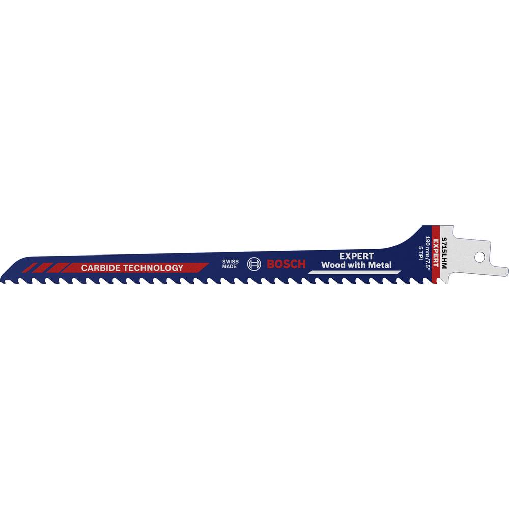 Bosch Accessories 2608900384 LAMA per sega a sciabola EXPERT 'Wood con Metal S 715 LHM, 1 pezzo Lunghezza lama della sega 190 mm 1 pz.