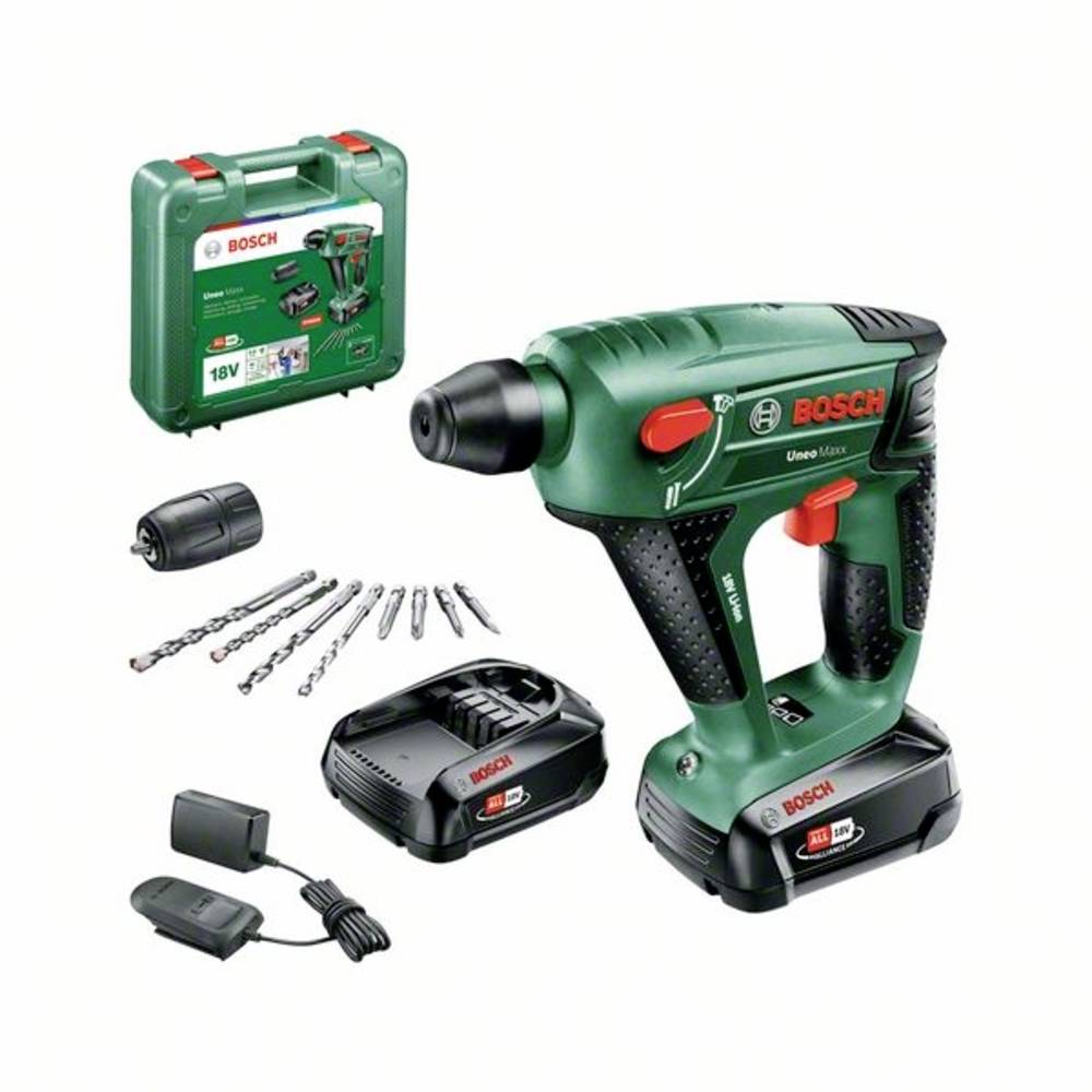 Bosch Home and Garden Uneo Maxx SDS-Quick-Martello perforatore a batteria 18 V 2.0 Ah Li-Ion