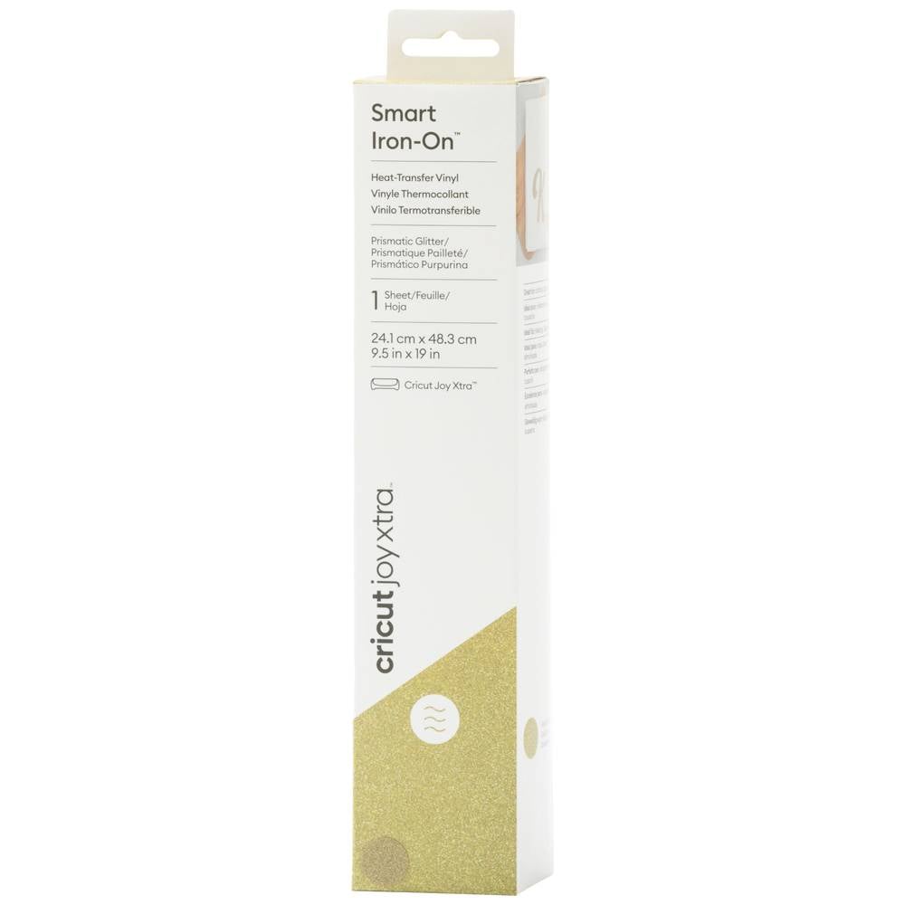 Cricut Smart Iron-On Joy Xtra Pellicola Larghezza di taglio 48.3 cm Glitter;, Oro
