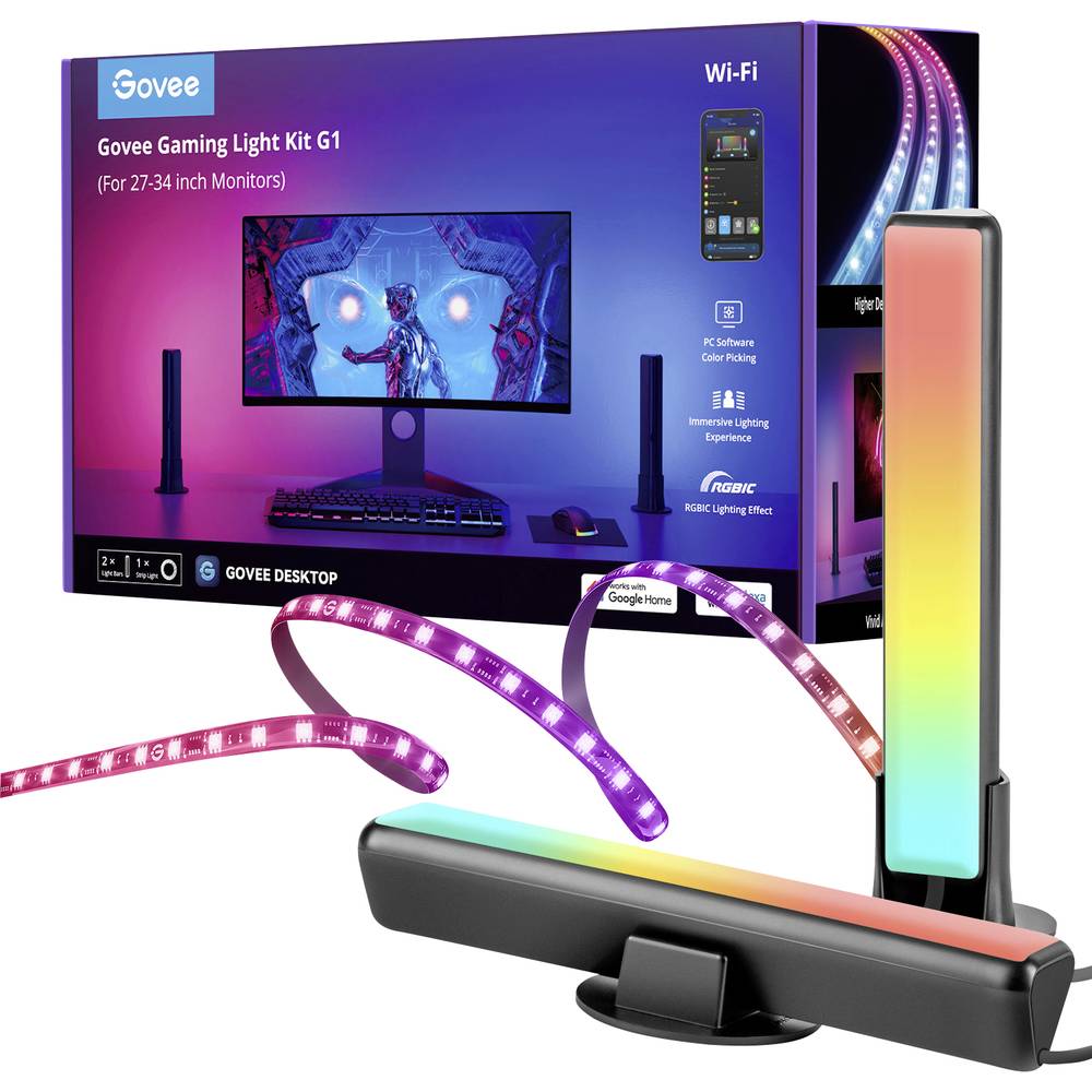 Govee PC Monitor Pro Kit for 27-34 inch Monitor H6608 Kit completo barra LED ERP: G (A - G) 12 V, 100 V, 240 V 1 KIT