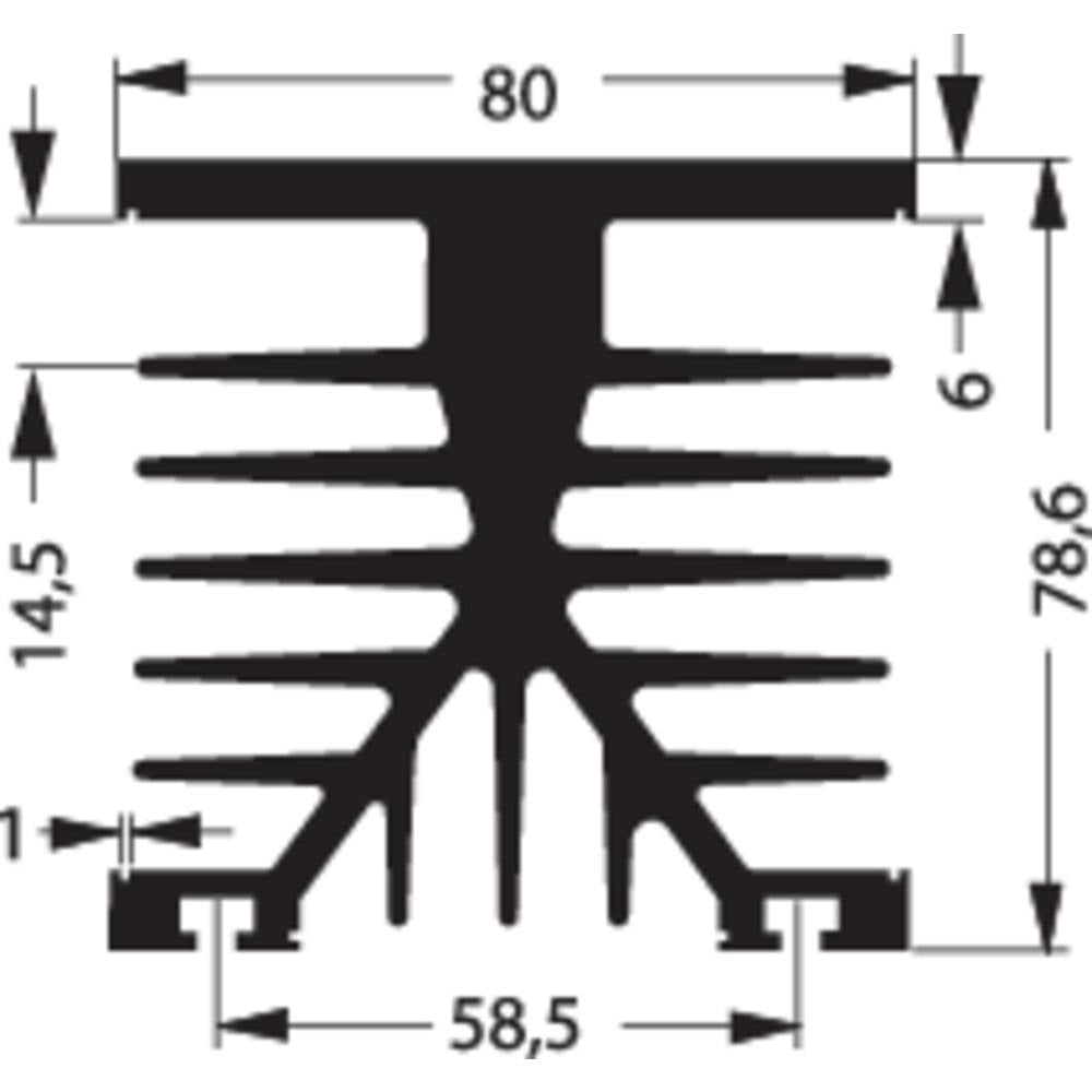 Fischer Elektronik 10022689 SK 89 75 KL-SSR1 Dissipatore 1.2 K/W (L x L x A) 80 x 75 x 87 mm