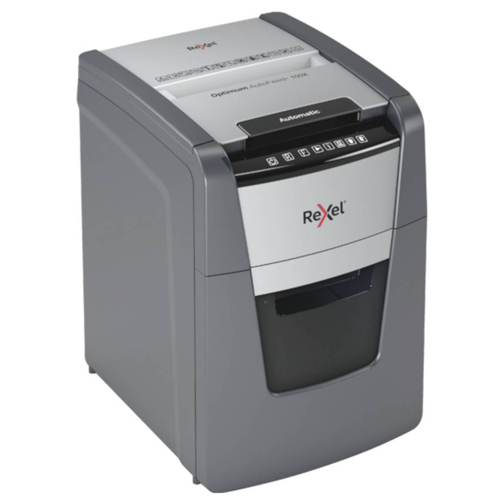 Rexel Optimum AutoFeed+ 100X Distruggi documenti 100 Foglio Microcut 4 x 28 mm P-4 34 l Distrugge anche Graffette, Punti metallici, Carta di credito