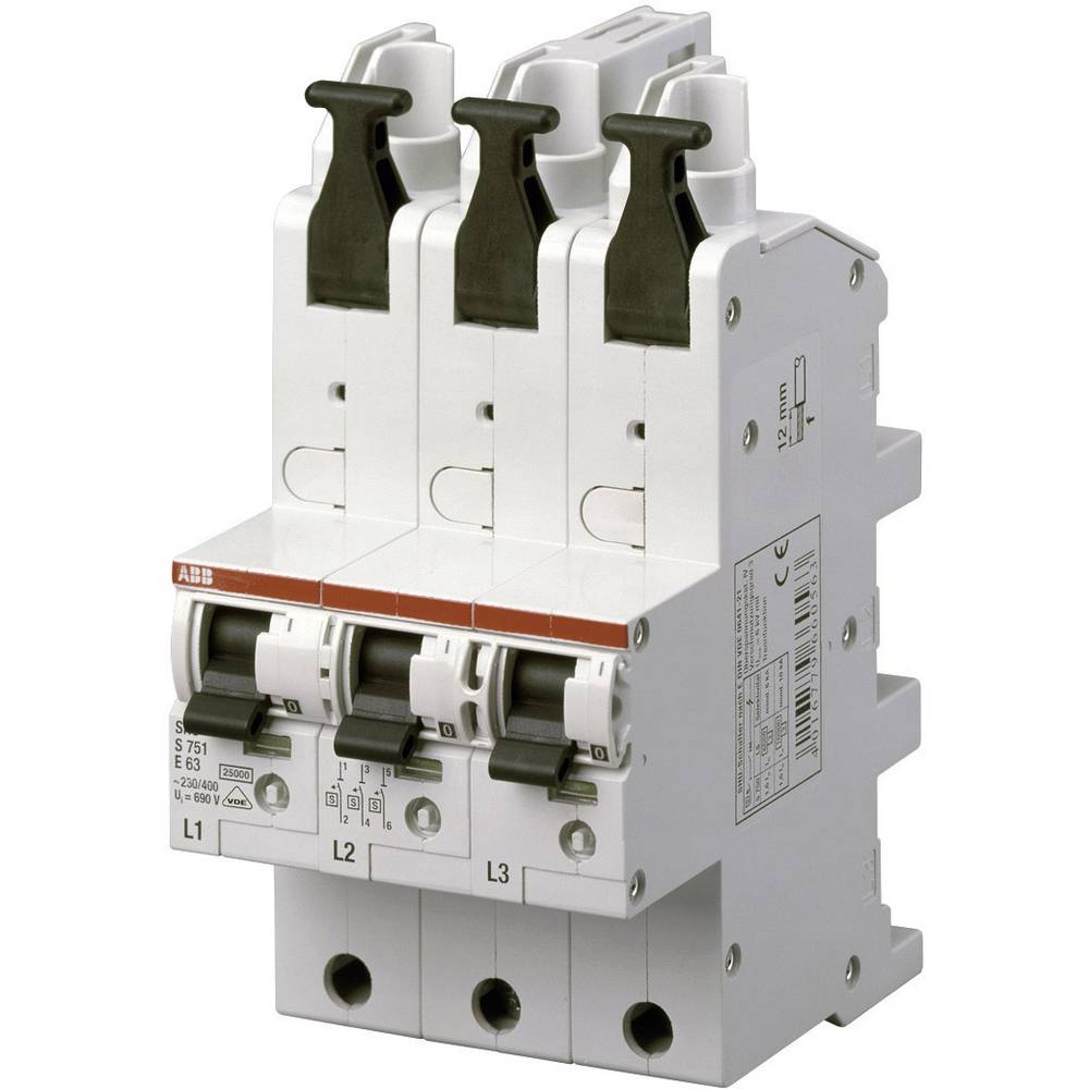 ABB 2CDS781001R4632 S751-E63 Interruttore magnetotermico 3 poli 63 A