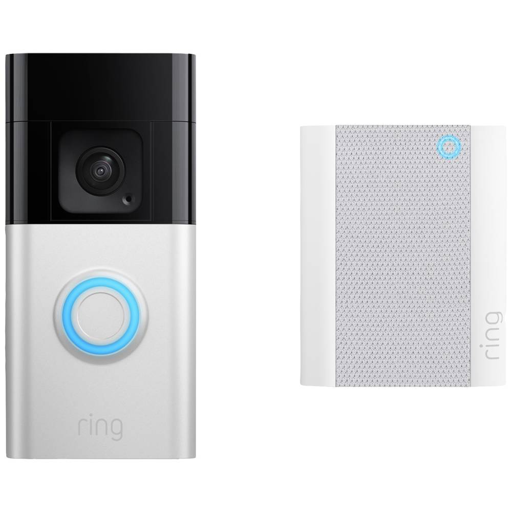 ring B0BFJNL42P Video citofono IP Video Doorbell + Chime (2nd Gen) WLAN Nickel (raso), Nero