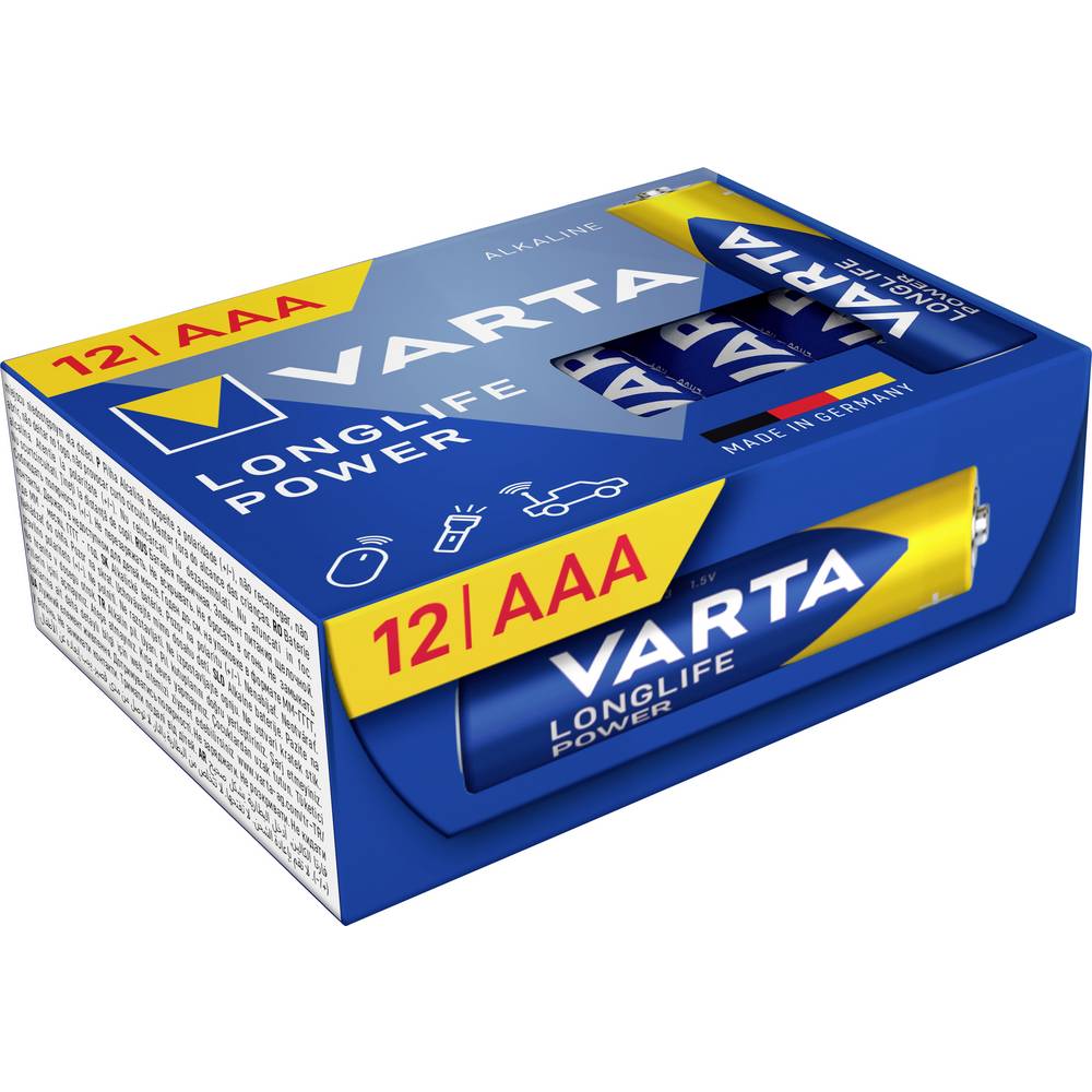 Varta VARTA Longlife Power AAA Cube Pack12 Batteria Ministilo (AAA) Alcalina/manganese 1.5 V 12 pz.