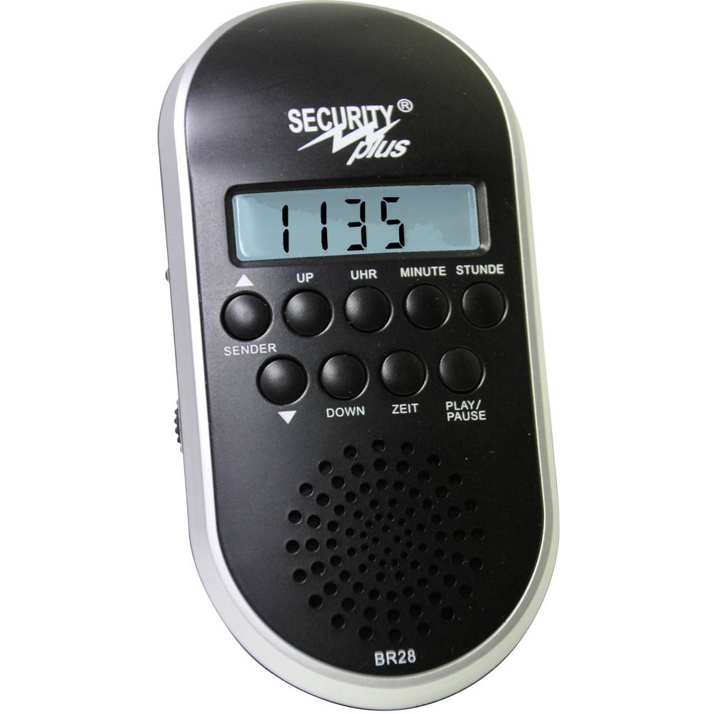 Security Plus BR28 MP3/USB Radio per bicicletta Nero, Argento