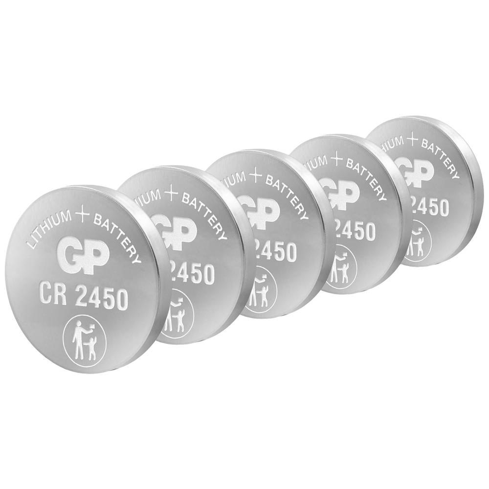 GP Batteria a bottone CR 2450 3 V 5 pz. Litio GPCR2450STD954C5