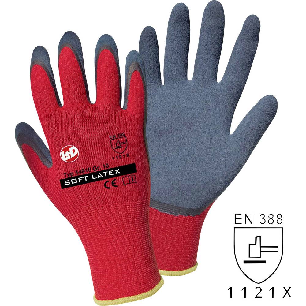 Leipold Doehle Soft Latex 14910-10 Poliestere Guanto da lavoro Taglia (Guanti): 10 EN 388:2016 CAT II 1 pz.