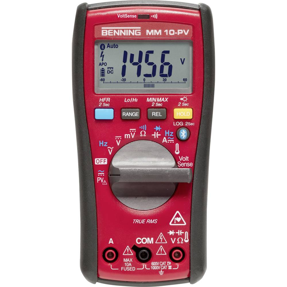 Benning MM 10-PV Multimetro portatile digitale Data logger CAT IV 600 V Display (Counts): 6000