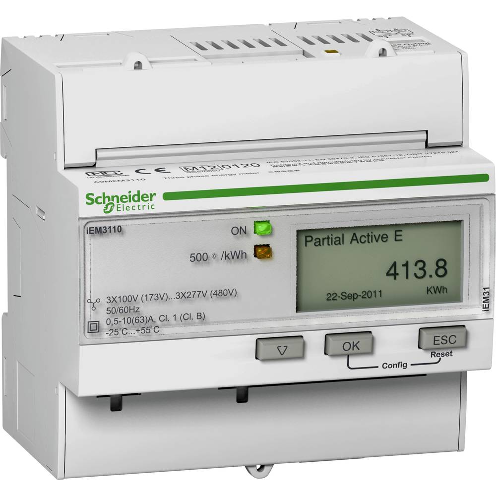 Schneider Electric A9MEM3110 Contatore E digitale 63 A Approvazione MID: Sì 1 pz.