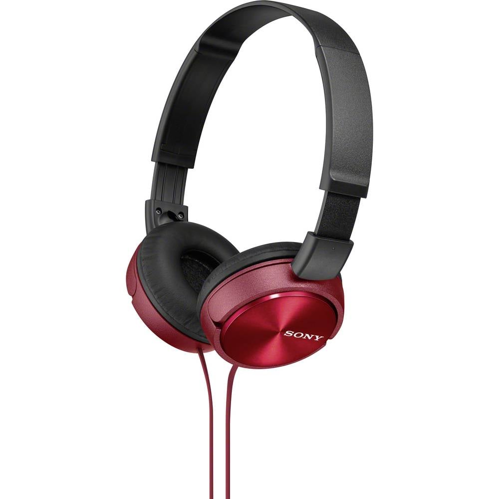 Sony MDR-ZX310 On Ear cuffia auricolare via cavo Rosso pieghevole