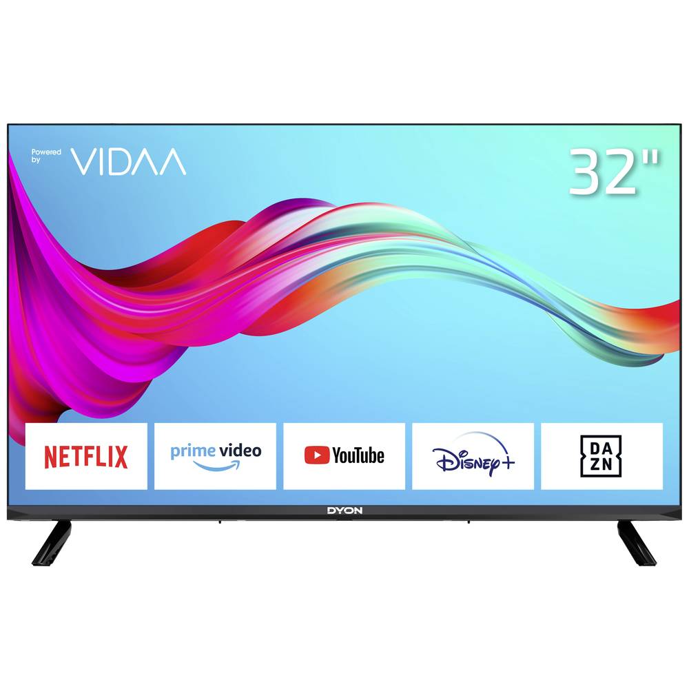 Dyon SMART 32 VX TV LED 80 cm 32 pollici ERP F (A - G) DVB-T2, DVB-C, DVB-S2, HD ready, Smart TV, WLAN, CI+ Nero