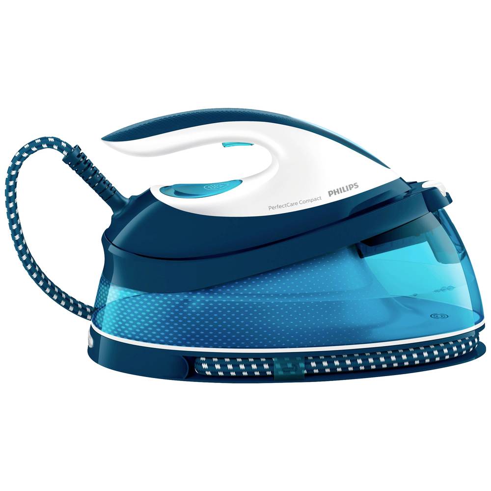 Philips Home PerfectCare Compact GC7840/20 Ferro da stiro con caldaia 2400 W Blu-Bianco