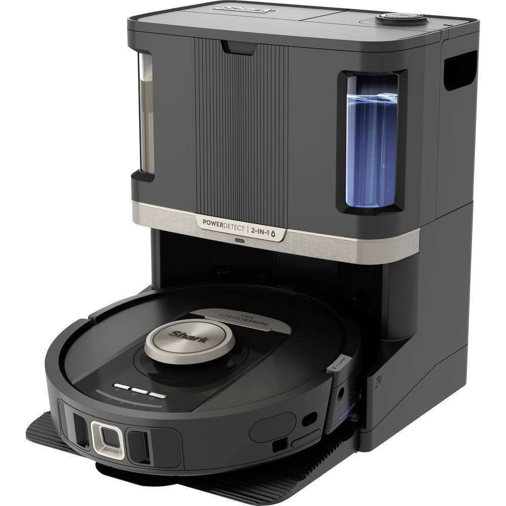 Shark PowerDetect NeverTouch Pro 2-in-1 Robot aspirapolvere e pulitori Nero Gestito da app, lotti del sacchetto, incl. batteria ricaricabile, Caricaba