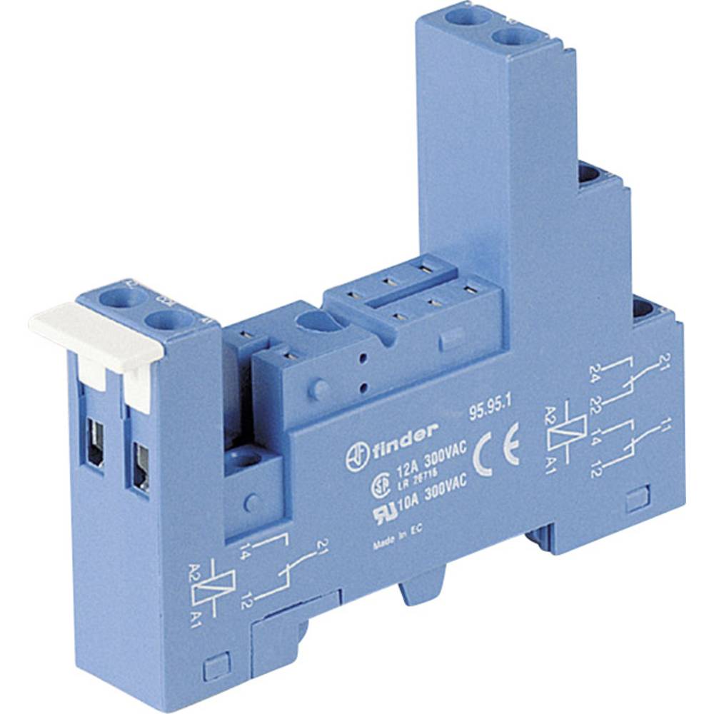 Finder 95.05 Zoccolo per relè Adatto per serie (Relè): Finder Serie 40, Finder Serie 44 Finder 40.52, Finder 40.61, Finder 44.62 (L x L x A) 78.6 x 15