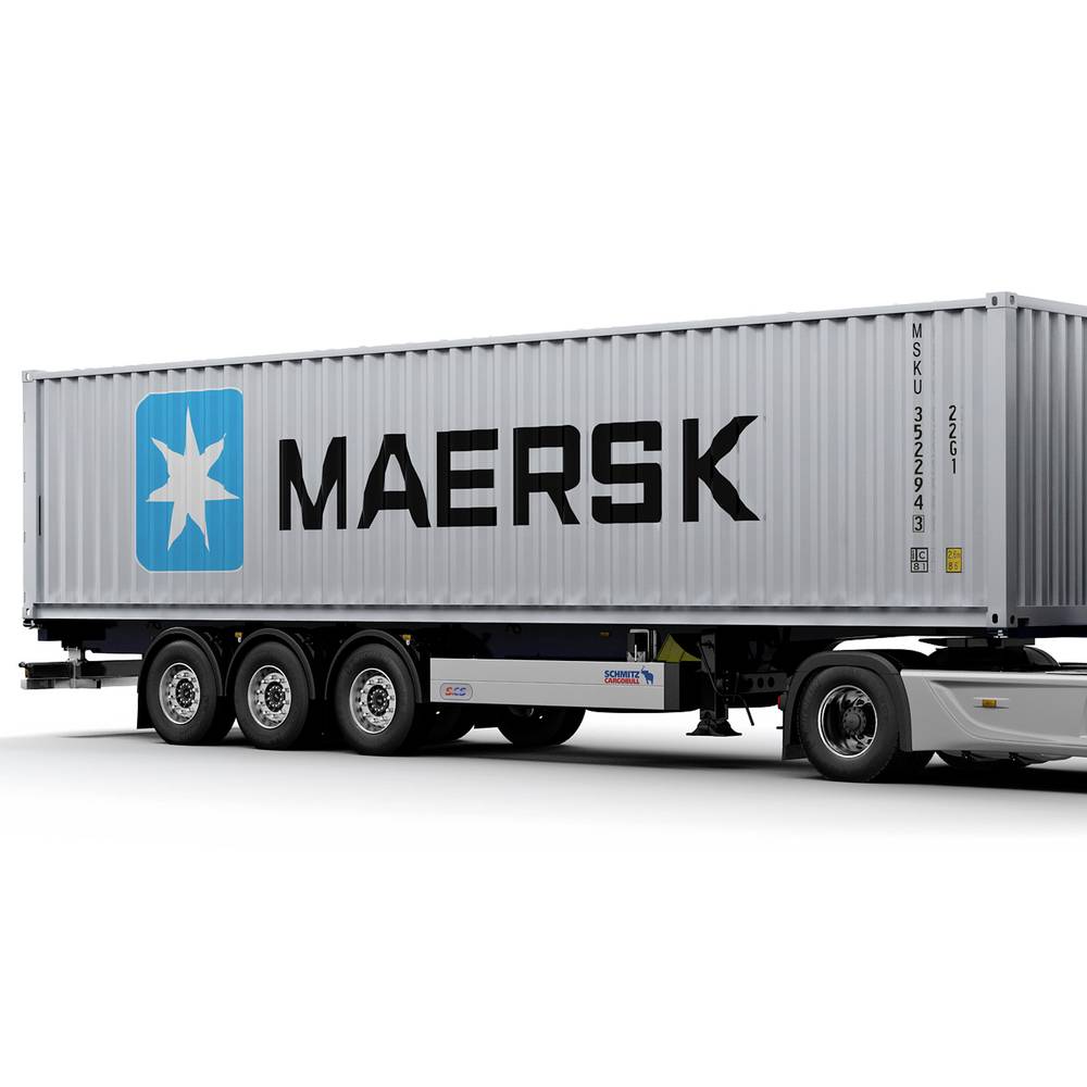 Solido Container Anhänger grau 1:24 Rimorchi