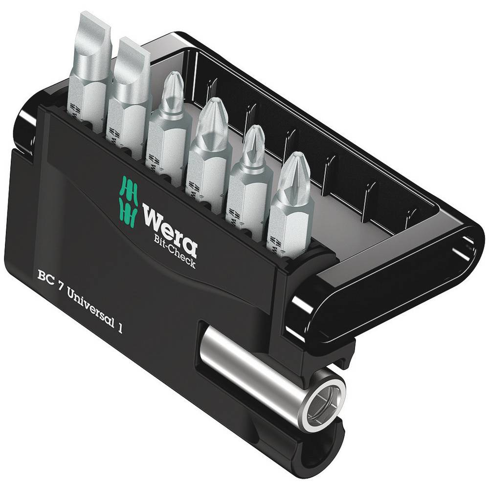 Wera Bit-Check 7 Universal 4 05135810001 Kit inserti 7 parti Croce Phillips, Croce Pozidriv, TORX interno