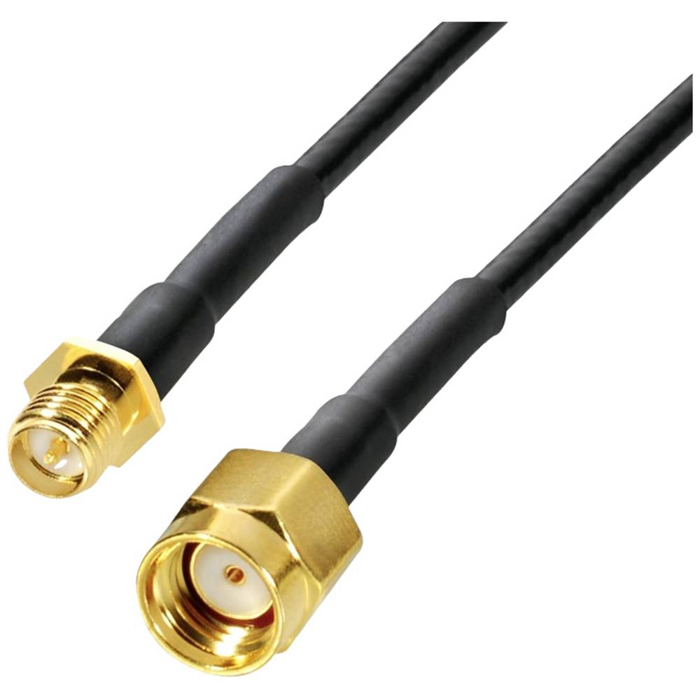 Wittenberg Antennen Antenna WLAN Prolunga [1x Presa SMA reverse - 1x Spina SMA reverse] 5 m Nero