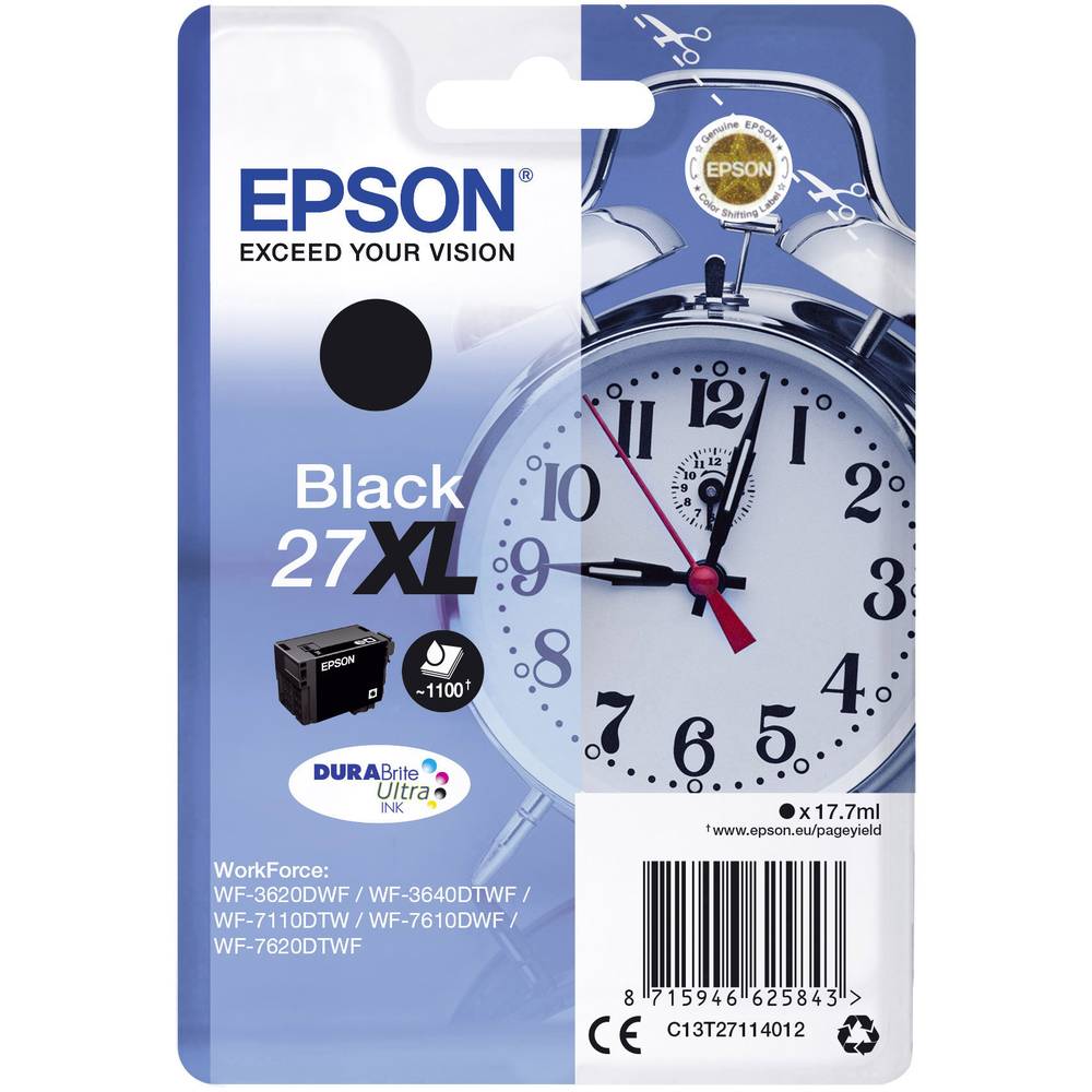 Epson Cartuccia T2711, 27XL Originale Nero C13T27114012