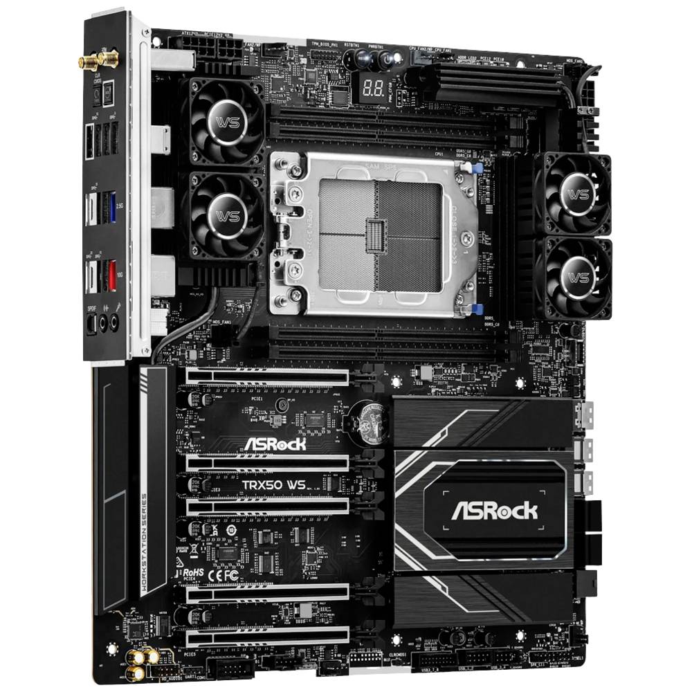 ASRock TRX50 WS Mainboard Attacco (PC) #####AMD sTR5 Fattore di forma (dettagli) E-ATX Chipset della scheda madre AMD® TRX50