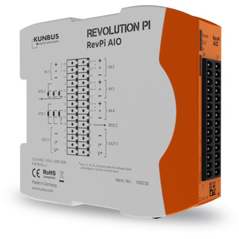 Revolution Pi by Kunbus RevPi AIO PR100250 Modulo espansione PLC 24 V