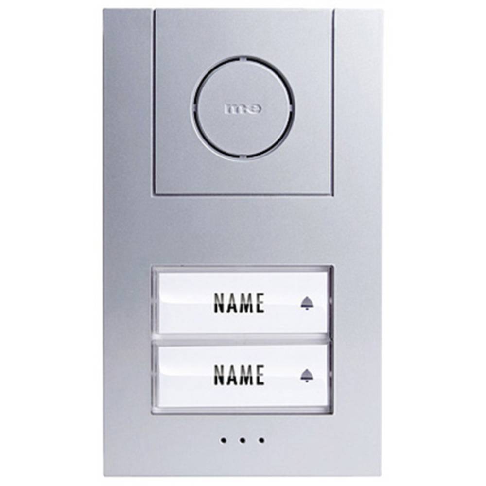 m-e modern-electronics Vistus AD ALU 4020 S Citofono Cablato Kit completo Casa Bifamiliare Argento