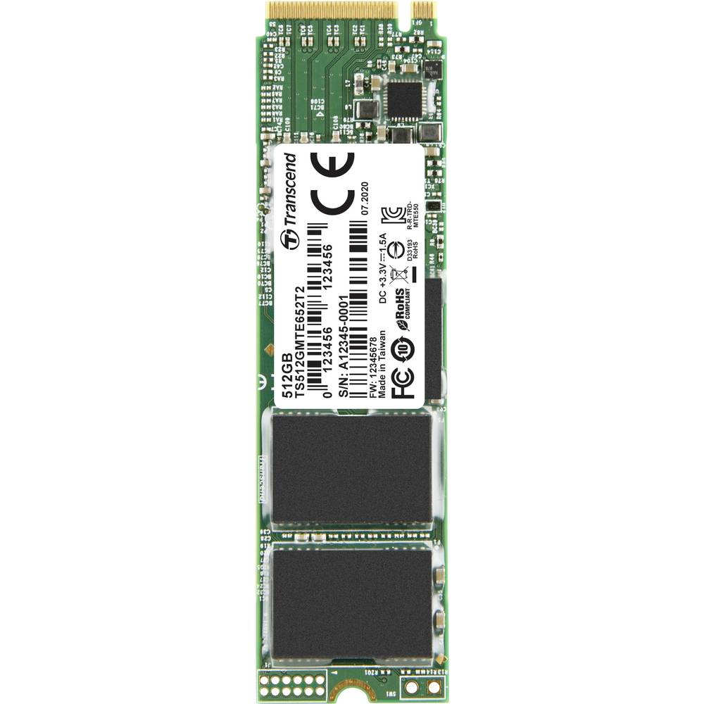 Transcend MTE652T2 512 GB SSD interno NVMe/PCIe M.2 PCIe NVMe 3.0 x4 Industrial TS512GMTE652T2