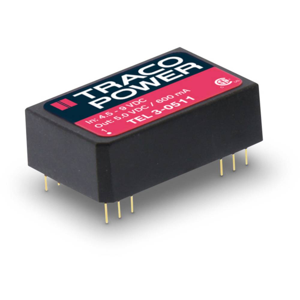TracoPower TEL 3-2423 Convertitore DC/DC da circuito stampato 24 V/DC 15 V/DC, -15 V/DC 100 mA 3 W Num. uscite: 2 x Contenuto 1 pz.