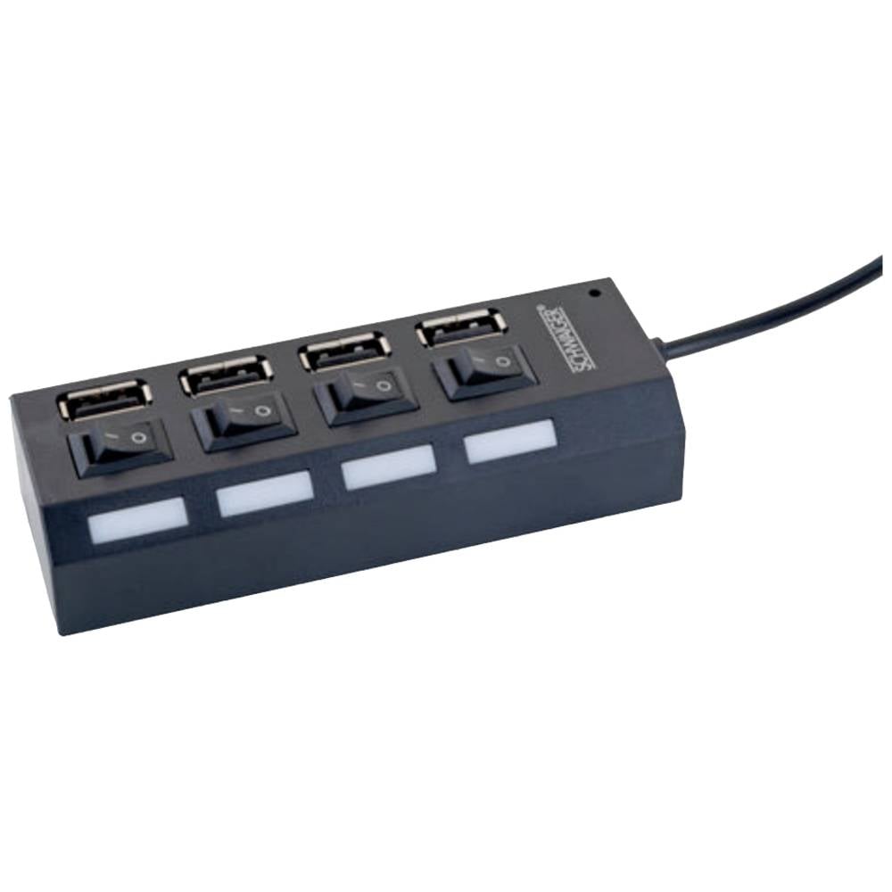 Schwaiger UH4013 4 Porte Hub USB 2.0 Nero