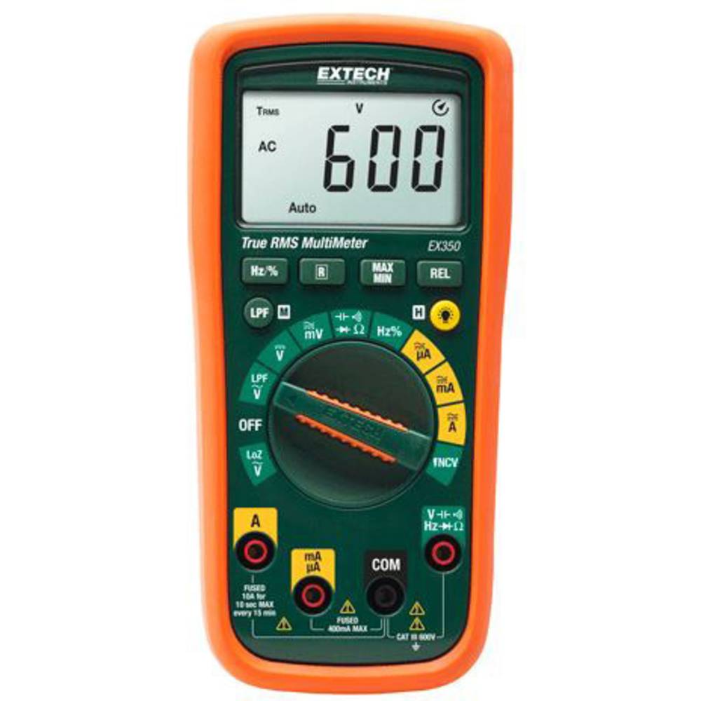Extech EX350 Multimetro portatile digitale CAT III 600 V Display (Counts): 4000
