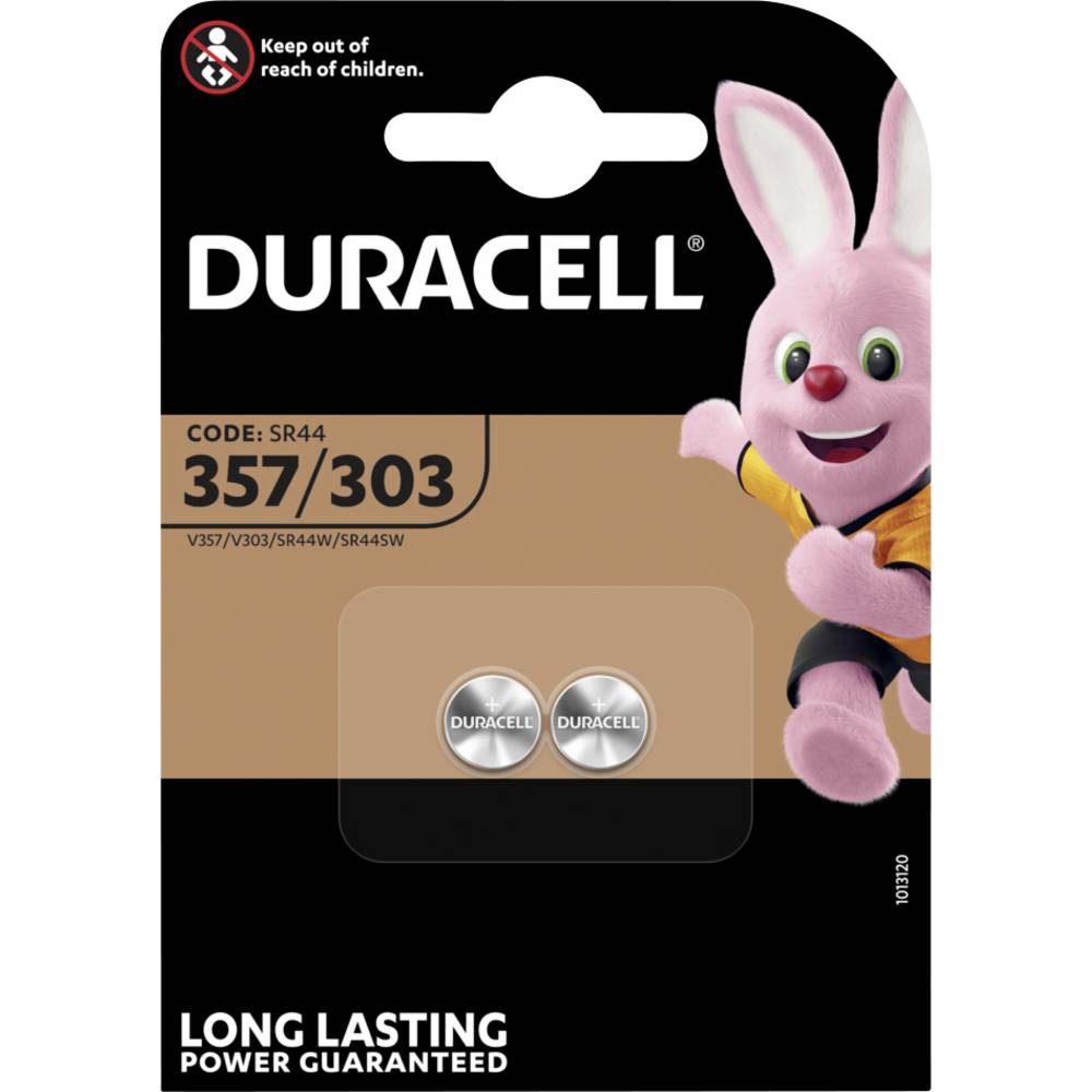 Duracell Batteria a bottone 357 1.5 V 2 pz. 170 mAh Ossido dargento 357/303