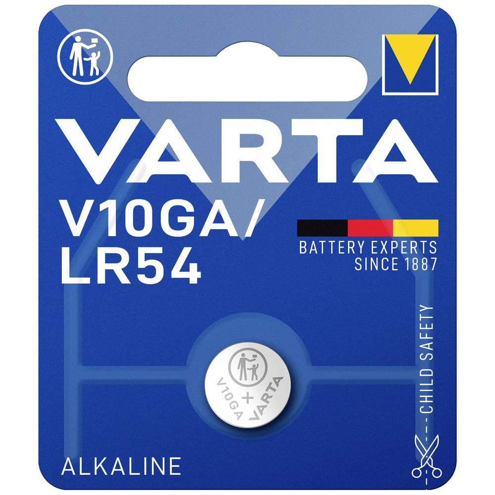 Varta Batteria a bottone LR 54 1.5 V 1 pz. 70 mAh Alcalina/manganese ALKALINE Spec. V10GA/LR54 Bli2