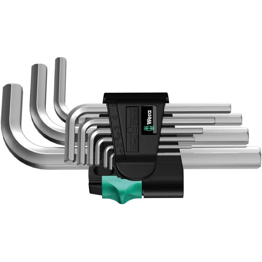 Wera 950/9 SM N Brugola interna Kit di chiavi a brugola 1.5 mm, 2 mm, 2.5 mm, 3 mm, 4 mm, 5 mm, 6 mm, 8 mm, 10 mm 9 parti